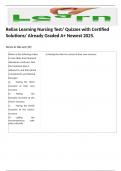 Relias Learning Nursing Test/ Quizzes with Certified Solutions/ Already Graded A+ Newest 2025. 