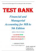 Test Bank for Financial & Managerial Accounting for MBAS 5th Edition by Easton, Halsey, Mcanally, Hartgraves & Morse