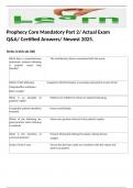 Prophecy Core Mandatory Part 2/ Actual Exam Q&A/ Certified Answers/ Newest 2025. 