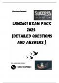 LRM2601 EXAM PACK 2025  {DETAILED QUESTIONS AND ANSWERS }