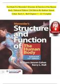 Test Bank For Memmler's Structure and Function of the Human Body 12th Edition Barbara Johnson Cohen, kerry L. HULL( all chapter included graded A+)