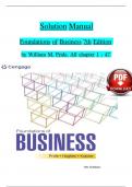 Solution Manual for Foundations of Business 7th Edition by William M. Pride