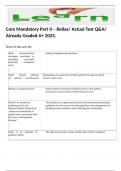 Core Mandatory Part II – Relias/ Actual Test Q&A/ Already Graded A+ 2025. 