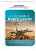 SOLUTION MANUAL FOR Fundamentals of Electric Circuits 5th Edition by Charles Alexander Matthew Sadik||COMPLETE GUIDE|| REVISED