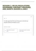 SESSION 2: NFLPA REGULATIONS GOVERNING CONTRACT ADVISORS AND AGENTS QUIZZES & ANS!!