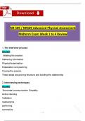 NR 509/ NR509 Midterm Week 1 to 4 Exam Review Advanced Physical Assessment Questions with Verified Answers (Latest 2025/ 2026)- Chamberlain