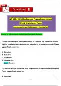 Midterm Week 1 Exam: NR 509/ NR509 Week 1 Exam Advanced Physical Assessment (Latest 2025/ 2026) Questions with Verified Answers - Chamberlain