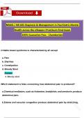 Final Exam: NR605 / NR 605 (Latest 2025 / 2026) Diagnosis & Management in Psychiatric-Mental Health across the Lifespan I Practicum Questions with Verified Answers - Chamberlain