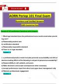 AORN Periop 101 Final Exam (80% to pass!) Questions with Revised Correct Answers (2025 / 2026), 100% Guarantee Pass