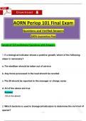 AORN Periop 101 Final Exam (2025 / 2026) Questions with Revised Correct Answers, (80% to pass! Guarantee)