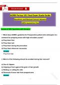 AORN Periop 101 Final Exam Study Guide (2025 / 2026) Expected Questions with Revised Correct Answers, (A+ Guarantee)