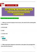 AORN Periop 101 Final Exam Test Bank (2025 / 2026) Expected Questions with Revised Rationalized Answers, (A+ Guarantee)