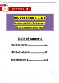 BIO 669 Exam 1, 2, & 3: ALL IN ONE  (2025 / 2026) Tested Questions with Revised Correct Answers, (A+ Guarantee)