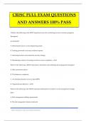 CRISC FULL EXAM QUESTIONS AND ANSWERS 100% PASS