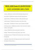 BIOL 2220 Exam #1 QUESTIONS AND ANSWERS 100% PASS