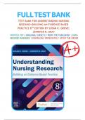 Test Bank For Understanding Nursing Research Building an Evidence-Based Practice, 8th Edition By Susan K. Grove|9780323826419| All Chapters 1-14| LATEST