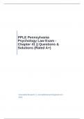 PPLE Pennsylvania Psychology Law Exam - Chapter 41 || Questions & Solutions (Rated A+)