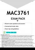 MAC3761 EXAM PACK 2025 - DISTINCTION GUARANTEED