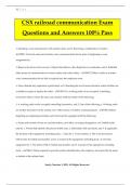 CSX railroad communication Exam Questions and Answers 100% Pass