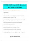 NUR234 ECPI Exam 1 MH Questions and Answers 100% Pass