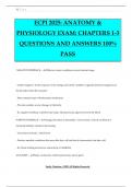 ECPI 2025: ANATOMY & PHYSIOLOGY EXAM: CHAPTERS 1-3 QUESTIONS AND ANSWERS 100% PASS