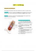 AQA GCSE Biology Unit 1 - 4 (Exam Paper 1) FULL SUMMARY Foundation Tier