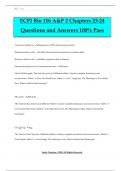 ECPI Bio 116 A&P 2 Chapters 23-24 Questions and Answers 100% Pass