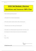 EXW 344 Module 1 Review Questions and Answers 100% Pass