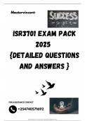 ISR3701 EXAM PACK 2025  {DETAILED QUESTIONS AND ANSWERS }