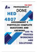 HED4807 Assignment 5 PORTFOLIO (COMPLETE ANSWERS) 2024 - DUE 13 January 2025