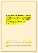       PSI practice test - Nail Tech - Indiana Latest Premium Expert Update(2025-2026)|Brand New Exam With 100% Correct Answers, All Graded A+,Guaranteed Success.