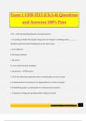 Exam 1 GEB-3213 (Ch.1-4) Questions and Answers 100% Pass