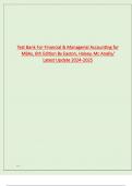  Test Bank For Financial & Managerial Accounting for MBAs, 6th Edition By Easton, Halsey, Mc Anally/ Latest Update 2024 -2025