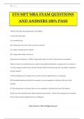 ETS MFT MBA EXAM QUESTIONS AND ANSWERS 100% PASS