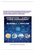 TEST BANK FOR OPERATIONS MANAGEMENT CREATING VALUE ALONG THE SUPPLY CHAIN, 11TH EDITION BY RUSSELL & TAYLOR  | ALL 17 CHAPTERS COVERED| BRAND NEW | COMPLETE GUIDE.