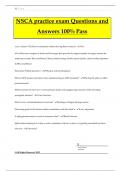 NSCA practice exam Questions and Answers 100% Pass