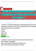 (2024 / 2025) RN Nutrition Proctored ATI Exam with Questions and Verified Answers, 100% Guaranteed Pass ||Complete A+ Guide