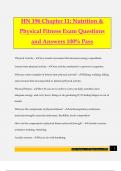 HN 196 Chapter 11: Nutrition & Physical Fitness Exam Questions and Answers 100% Pass