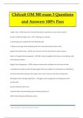 Chilcutt OM 300 exam 3 Questions and Answers 100% Pass