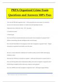 PRPA Organized Crime Exam Questions and Answers 100% Pass