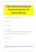 PRPA Narcotics and Dangerous Drugs Exam Questions and Answers 100% Pass