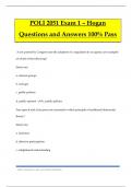 POLI 2051 Exam 1 – Hogan Questions and Answers 100% Pass