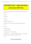 POLI 2051 Exam 1 – Hogan Questions and Answers 100% Pass