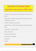 Praxis PLT 7-12 Study Guide Questions and Answers 100% Pass