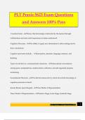 PLT Praxis 5623 Exam Questions and Answers 100% Pass