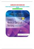 TEST BANK FOR LEWIS'S MEDICAL-SURGICAL NURSING, 12TH EDITION 