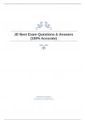 JD Next Exam Questions & Answers (100% Accurate)