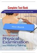 Test Bank - Bates' Guide To Physical Examination and History Taking 13th Edition By Lynn S. Bickley, (All Chapters 1-27).