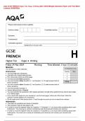 AQA GCSE FRENCH Higher Tier Paper 4 Writing MAY 2024 Merged Question Paper and Final Mark scheme {VERIFIED}