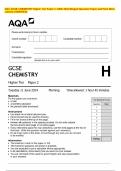 AQA GCSE CHEMISTRY Higher Tier Paper 2 JUNE 2024 Merged Question Paper and Final Mark scheme {VERIFIED}